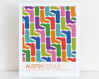 Póster de viaje de Austin, Texas