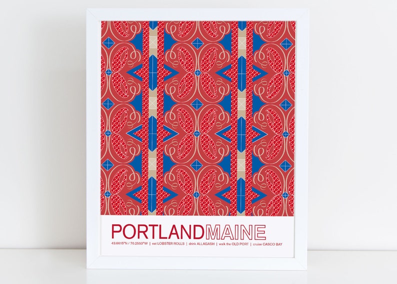 Cartel del viaje de Portland, Maine imagen 1