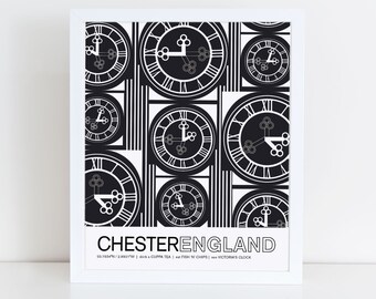 Chester, England travel poster