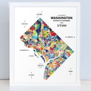 Washington D.C. Kaart Print Reisposter