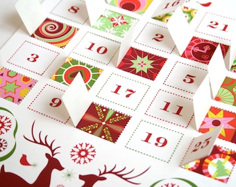 Modern Advent Calendar Printable PDF