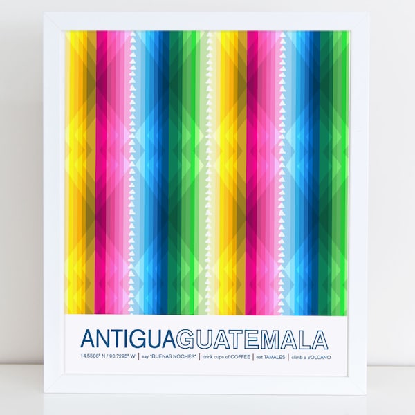 Antigua, Guatemala travel poster