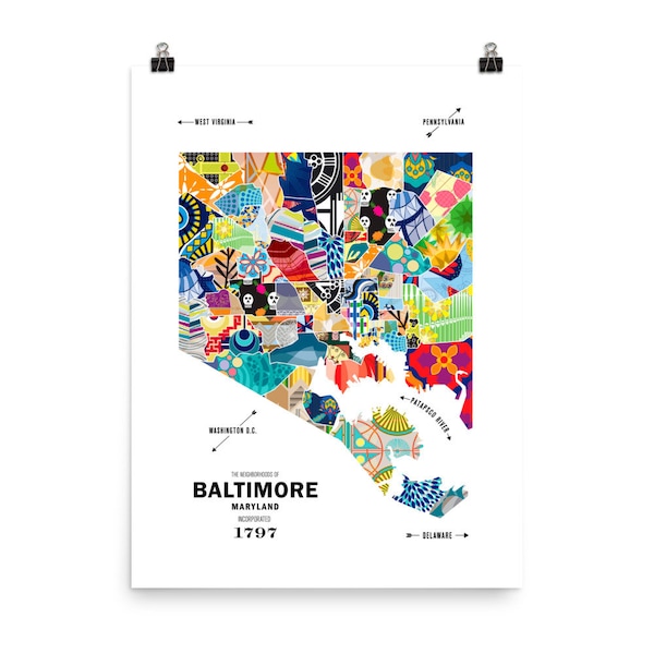 Baltimore Travel Poster Etsy