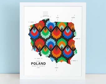 Poland Map Print Poster