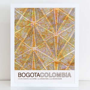 Bogata, Colombia travel poster