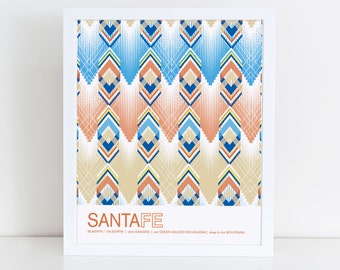 Santa Fe, New Mexico travel poster