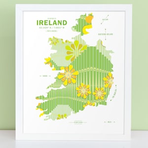 Ireland Map Print Poster