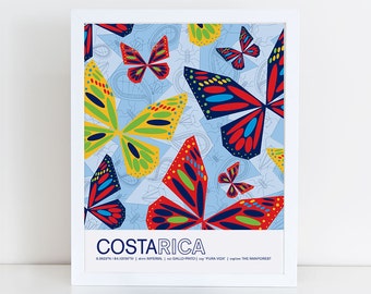 Cartel de viaje en Costa Rica
