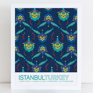 Istanbul, Turkey travel poster