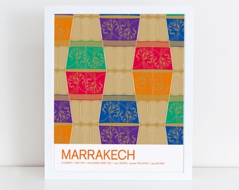 Marrakech, Morocco travel poster