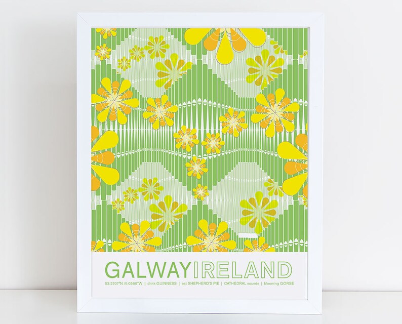Cartel de viaje de Galway, Irlanda imagen 1