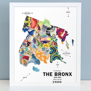 Bronx, New York City Carte Print Travel Poster