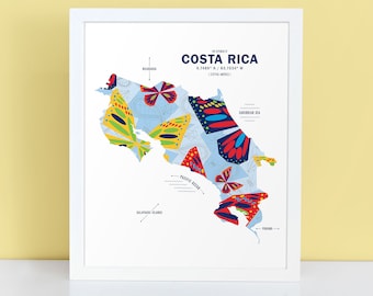 Cartel de la impresión de mapas de Costa Rica