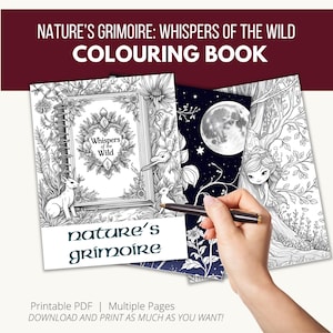 Nature’s Grimoire: Whispers of the Wild – A Witchy Coloring Book for Nature Lovers
