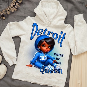 Geschenk für eine Königin Png, Urban Chic Design, Detroit Kultur, Detroit Pride, Detroit Grafik, druckbare Detroit Png, Detroit 313 Png