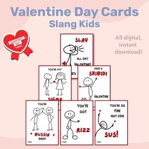 Slang Kinder Valentinstag Karten, Teen Tween lustige druckbare Klassenzimmer Valentinstag Karten Bruh, Schule Valentinstag, Strichmännchen, Junge Valentinstag