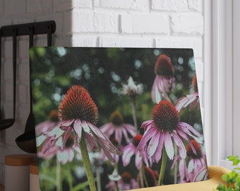 Echinacea Glass Cutting Board