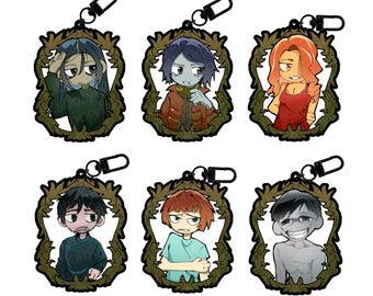 no im not human potrait keychain