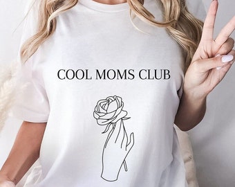 Cool Moms Club, Mama Geschenk, Minimalistisches Tshirt, Geburtstagsgeschenk Mama, Geschenk für Babyparty, Babyshower Geschenk, Mama 2025