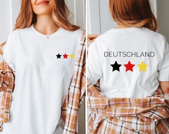 Chemise fan Deutschland T-shirt Fußball Herren Damen tenue de visionnement public Deutschland Geschenk Impression recto verso Fanwear unisexe Fanartikel