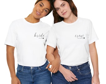 Bride to be Tshirt JGA, Crew to Drink Tshirt, JGA Shirt Braut und Crew, Team Braut JGA, Geschenk Brautjungfern, Junggesellinnenabschied