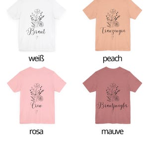Braut und Crew Shirts für den JGA, Team Braut, Personalisiertes Geschenk, Geschenk Trauzeugin, Junggesellinnenabschied, Brautjungfer