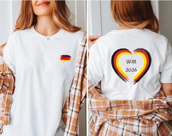 Chemise fan Deutschland T-shirt Fußball Herren Damen tenue de visionnement public Deutschland Geschenk Impression recto verso Fanwear unisexe Fanartikel