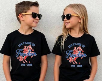 Western 250 years, 4th of July Shirts for Boys, Toddler Boy Shirts, Cowboy Matching Independence Day Outfit for Men, Women, Kids, Baby