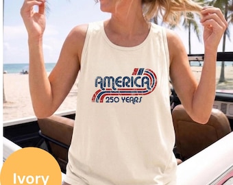 Comfort Colors® America The Beautiful Tank Top, Oversized 4th Of July Tank Top, July 4th Tank Top, Patriotic Tank Top, Womens Graphic Tees