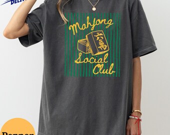 Camiseta del Club Social de Mahjong, Camiseta de Mahjong, Regalo divertido de Mahjong, Ropa de Mahjong, Camiseta de Mahj, Camisetas para noches de juegos,