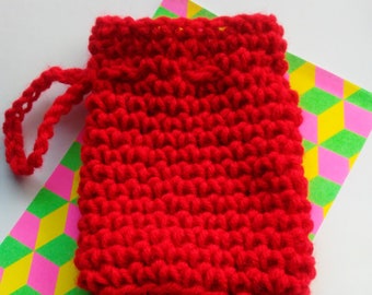 crochet red soap saver