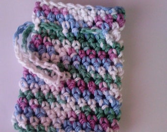 crochet Multicolored  cotton soap saver