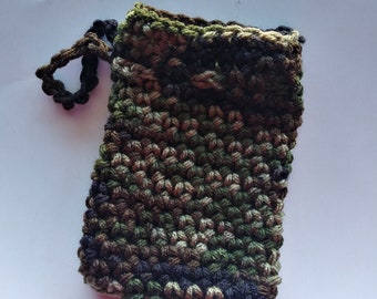 crochet multicolored soap saver