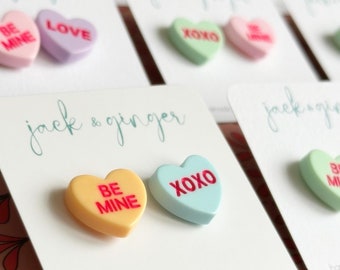 Candy Conversation Heart Studs - MIS-MATCH SETS