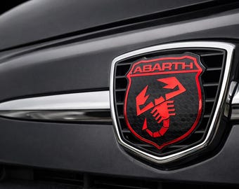 Fiat 500 Abarth Emblem Overlay / Vinyl Sticker for Original Emblem / Custom Look, precisely fitting for hood and trunk
