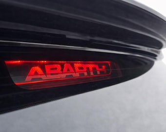 Fiat 500 Abarth sticker, LED brake light lettering / 3rd brake light – Motorsport look – Show & Tuning