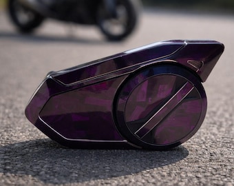 Niestandardowa skórka Sena 30K i 50S | Spersonalizowany pokrowiec na komunikator do kasku | Owijka na interkom motocyklowy | Karbon/Wzór na zamówienie