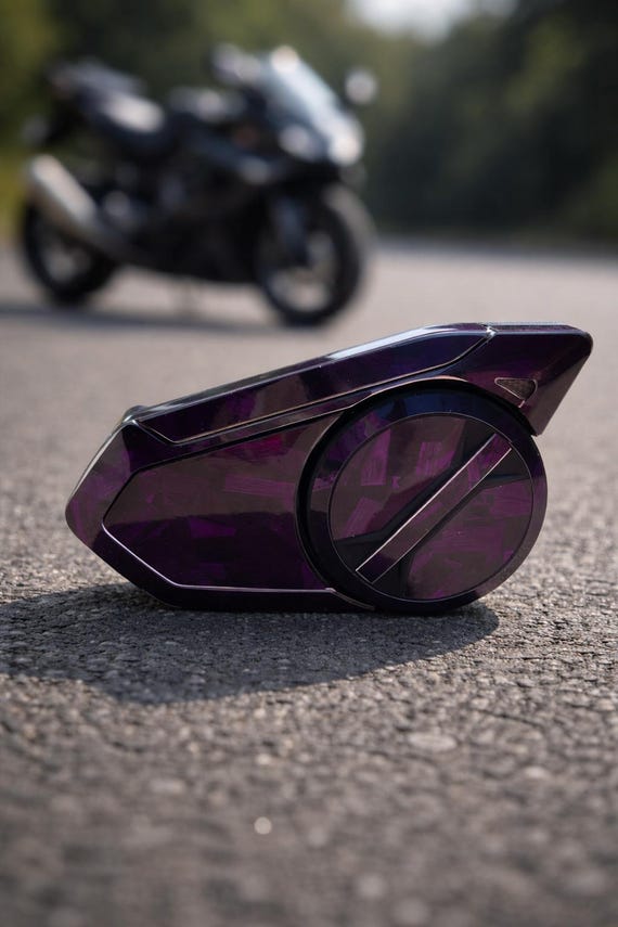 Custom Sena 30K & 50S Skin | Personalized Helmet Communicator Cover | Motorcycle Intercom Wrap | Carbon / Custom Design