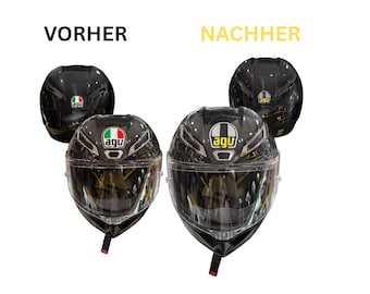 Naklejka z logo AGV na kask | Spersonalizowana naklejka na kask motocyklowy | Matowy połysk, metaliczny neon | Ulepszenie motocyklisty