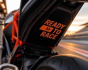 READY TO RACE Motorcycle Decal | Superduke | KTM | Racing Stickers | Premium Vinyl Graphic | Trackday Motorcycle Design