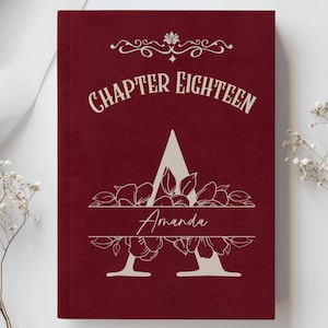 PERSONALIZED Chapter 18 Notebook, Custom Name Journal, 18th Birthday Gift, Milestone Keepsake Book,  Eighteenth Birthday Dark Academia Diary