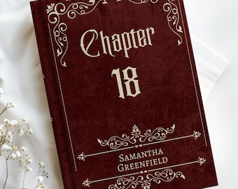 Personalized Chapter 18 Notebook, Custom Name Journal, 18th Birthday Gift, Milestone Keepsake Book,  Eighteenth Birthday Dark Academia Diary