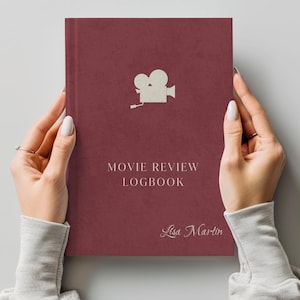 PERSONALIZED Movie Review Journal, Film Tracker Notebook, Custom Movie Logbook, Movie Night Gift, Gifts for Film Lovers, Cinema Notebook