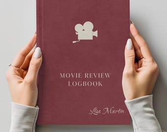 PERSONALIZED Movie Review Journal, Film Tracker Notebook, Custom Movie Logbook, Movie Night Gift, Gifts for Film Lovers, Cinema Notebook