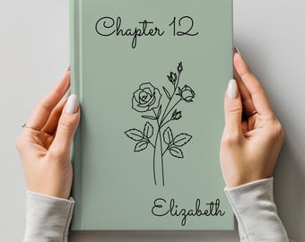 PERSONALIZED 12th Birthday Gift, Chapter 12 Name Journal, Her Birth Month Flower Notebook, Custom 12 Years Old Birthday Present for Bestie