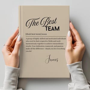 Custom Best Team Definition Notebook, Personalized Employee Appreciation Gift, Team Gift Idea, Workplace Journal, Corporate Thank You Gifts