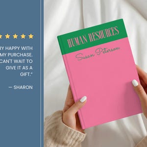 Personalized Human Resources Notebook, HR Manager Journal, Custom Office Gift for Human Resource Manager, Coworker Gifts for HR Department image 7
