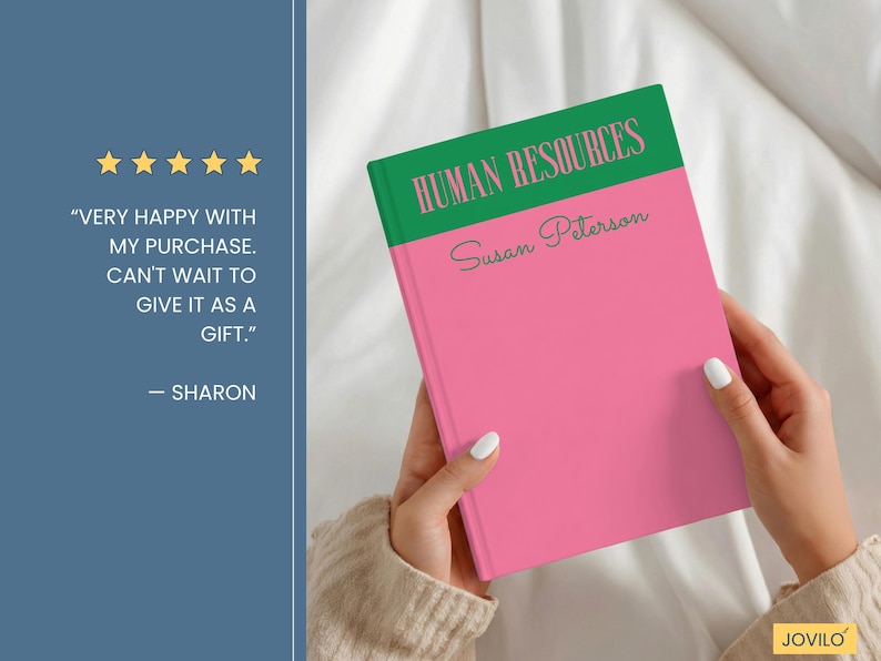 Personalized Human Resources Notebook, HR Manager Journal, Custom Office Gift for Human Resource Manager, Coworker Gifts for HR Department image 7