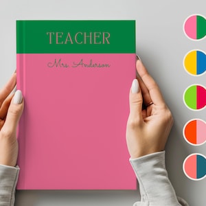 Personalized Teacher Notebook, Back to School Teacher Gift Idea, Custom Journal for Teacher Appreciation, First Day of School Memory Book