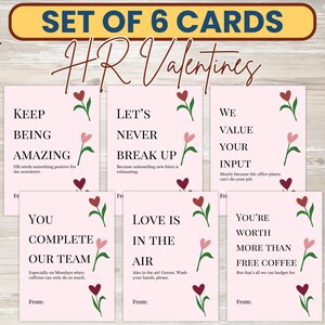 Funny HR Valentine Cards | Printable Office Humor Valentines for Coworkers | Human Resources Themed Valentine Download | VD02